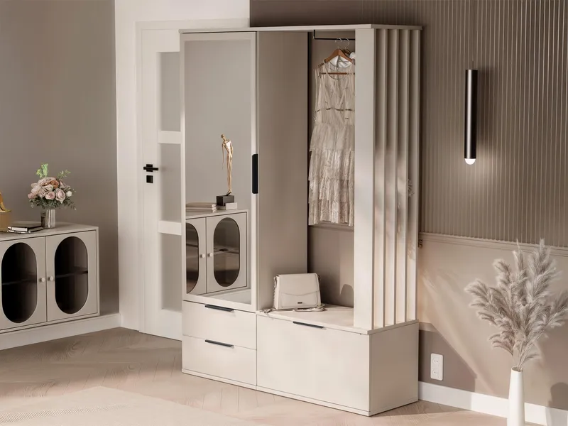 Faro Hallmöbel 140 cm - beige - Möbler - Hall & entré - Möbelset för hall & entré