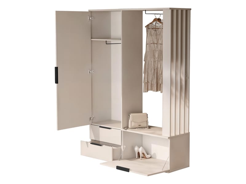 Faro Hallmöbel 140 cm - beige - Möbler - Hall & entré - Möbelset för hall & entré