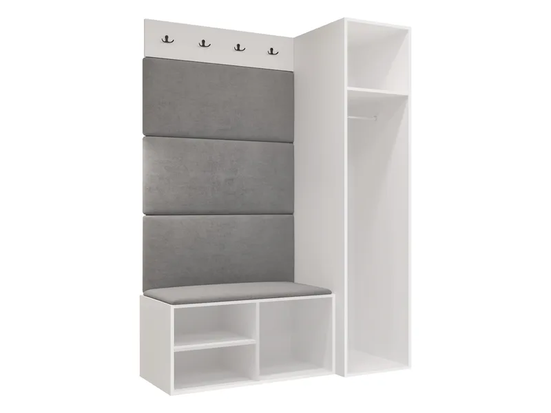 Farosa Hallmöbelset 124x191 cm - Valnöt + Soft 017 - Förvaring - Skåp - Garderobsskåp