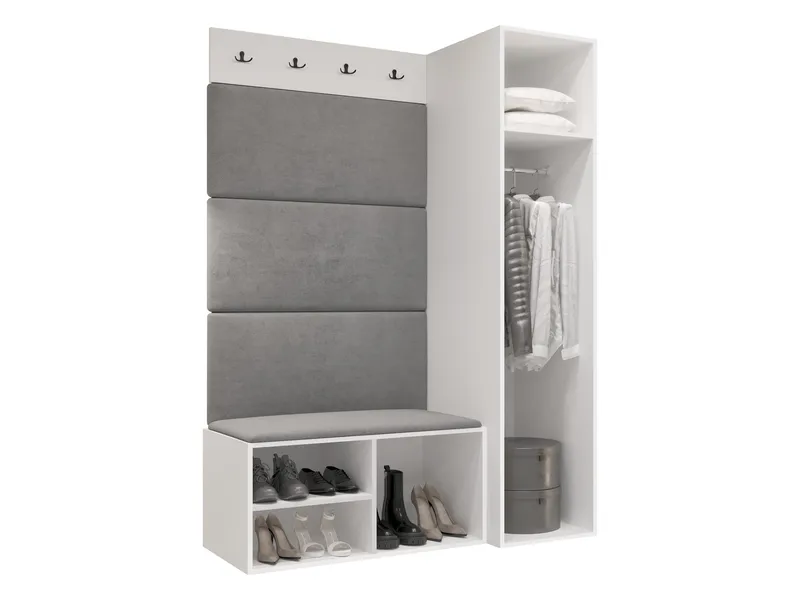 Farosa Hallmöbelset 124x191 cm - Valnöt + Soft 017 - Förvaring - Skåp - Garderobsskåp