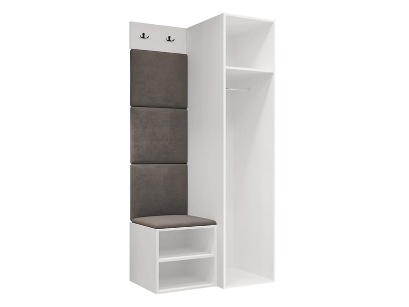 Farosa Hallmöbelset 82x191 cm - Valnöt + Manila 16 - Förvaring - Skåp - Garderobsskåp