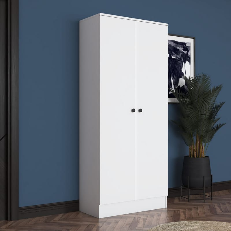 Fenvik Hallställ 80x182,8x37,5 cm - Vit - Förvaring - Skåp - Garderobsskåp