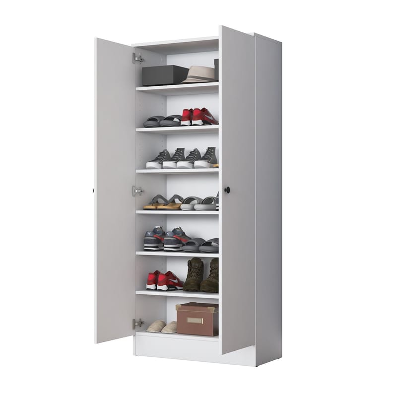 Fenvik Hallställ 80x182,8x37,5 cm - Vit - Förvaring - Skåp - Garderobsskåp