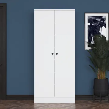 Fenvik Hallställ 80x182,8x37,5 cm - Vit - Förvaring - Skåp - Garderobsskåp