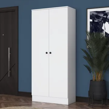 Fenvik Hallställ 80x182,8x37,5 cm - Vit - Förvaring - Skåp - Garderobsskåp