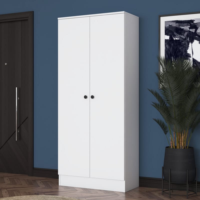 Fenvik Hallställ 80x182,8x37,5 cm - Vit - Förvaring - Skåp - Garderobsskåp