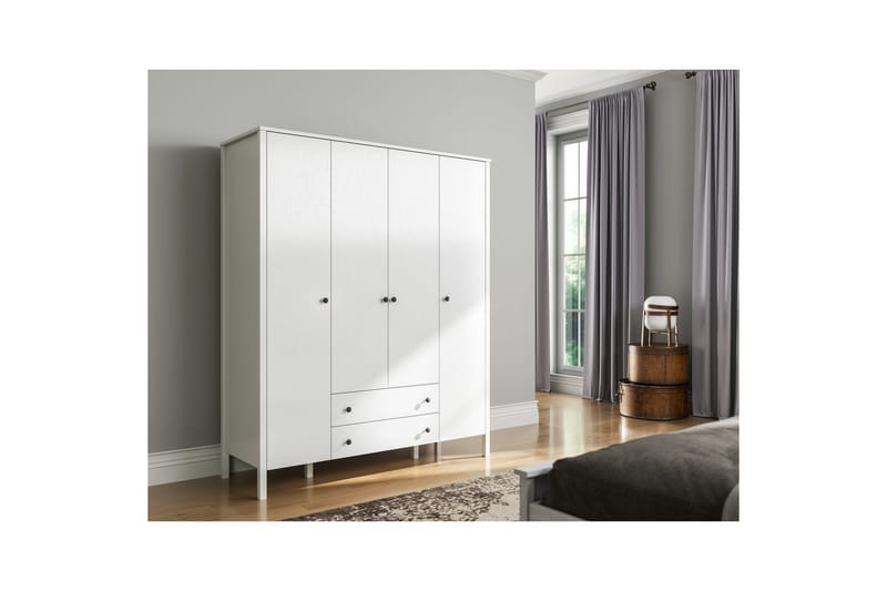 Ferra Garderobsskåp 160x194,8 cm - Natur/Vit - Förvaring - Skåp - Garderobsskåp