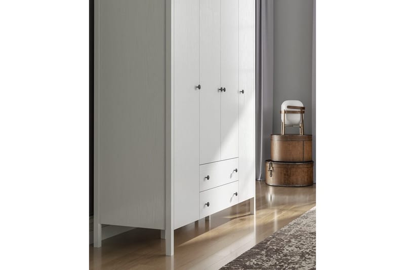 Ferra Garderobsskåp 160x194,8 cm - Natur/Vit - Förvaring - Skåp - Garderobsskåp