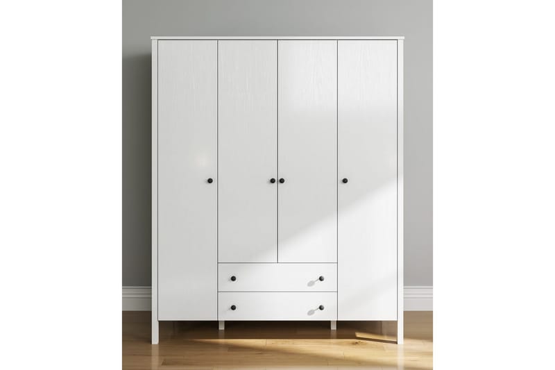 Ferra Garderobsskåp 160x194,8 cm - Natur/Vit - Förvaring - Skåp - Garderobsskåp