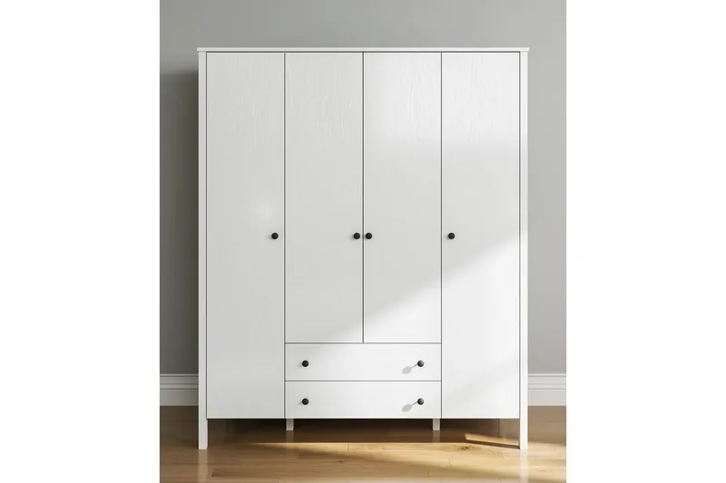 Ferra Garderobsskåp 160x194,8 cm - Natur/Vit - Förvaring - Skåp - Garderobsskåp