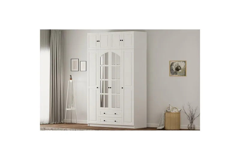 Feyric Garderobsskåp 140x210 cm - Matt Vit - Förvaring - Skåp - Garderobsskåp