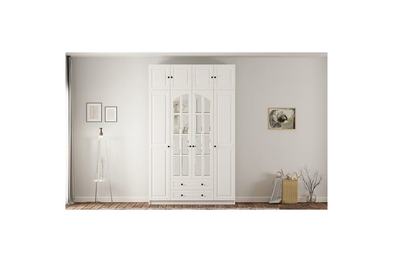 Feyric Garderobsskåp 140x240 cm - Matt Vit - Förvaring - Skåp - Garderobsskåp