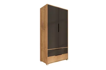 Florai Garderobdsskåp 90x183 cm - Brun/Antracit - Förvaring - Skåp - Garderobsskåp