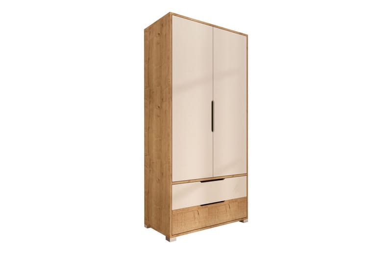 Florai Garderobdsskåp 90x183 cm - Brun/Vit - Förvaring - Skåp - Garderobsskåp