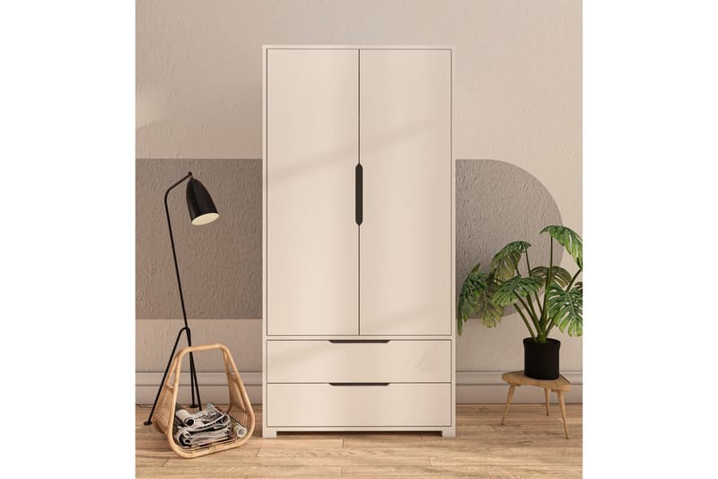 Florai Garderobdsskåp 90x183 cm - Vit - Förvaring - Skåp - Garderobsskåp