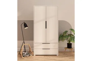 Florai Garderobdsskåp 90x183 cm - Vit - Förvaring - Skåp - Garderobsskåp