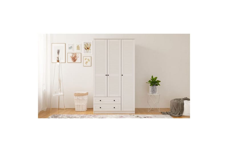 Fornis Garderobsskåp 105x210 cm - Matt Vit - Förvaring - Skåp - Garderobsskåp