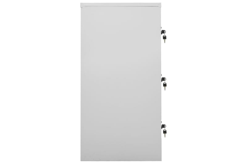 Förvaringsskåp 2 st ljusgrå 90x45x92,5 cm stål - Grå - Förvaring - Skåp