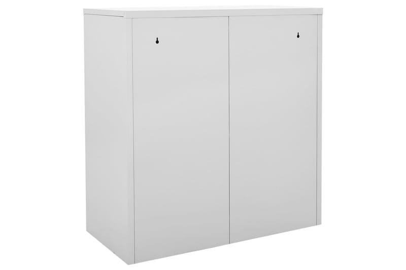 Förvaringsskåp 2 st ljusgrå 90x45x92,5 cm stål - Grå - Förvaring - Skåp