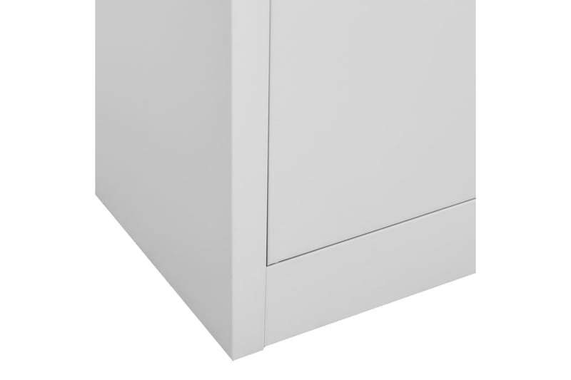 Förvaringsskåp 2 st ljusgrå 90x45x92,5 cm stål - Grå - Förvaring - Skåp