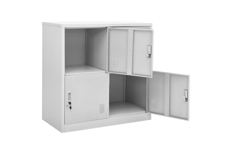 Förvaringsskåp 5 st ljusgrå 90x45x92,5 cm stål - Grå - Förvaring - Skåp