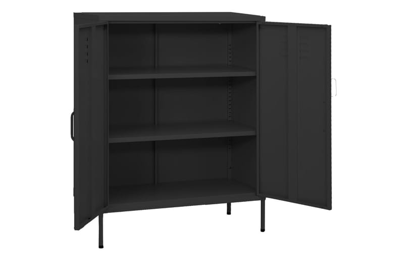 Förvaringsskåp antracit 80x35x101,5 cm stål - Antracit - Förvaring - Skåp