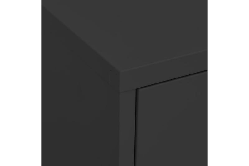 Förvaringsskåp antracit 80x35x101,5 cm stål - Grå - Förvaring - Skåp