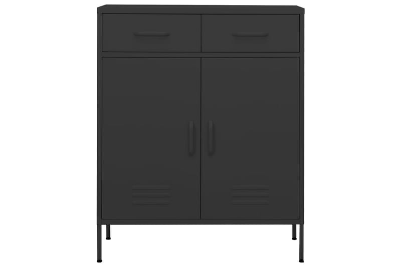 Förvaringsskåp antracit 80x35x101,5 cm stål - Grå - Förvaring - Skåp