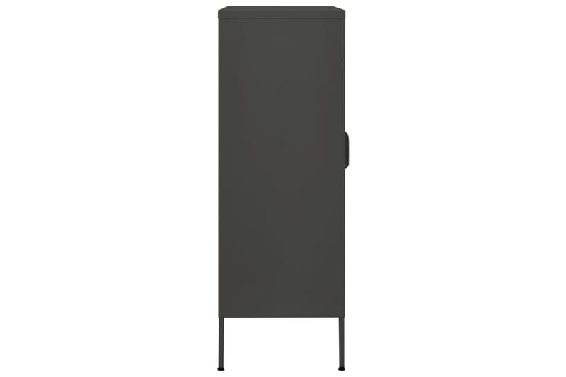 Förvaringsskåp antracit 80x35x101,5 cm stål - Grå - Skåp