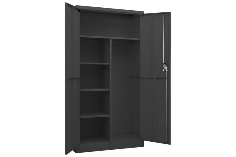 Förvaringsskåp antracit 90x40x180 cm stål - Grå - Förvaring - Skåp