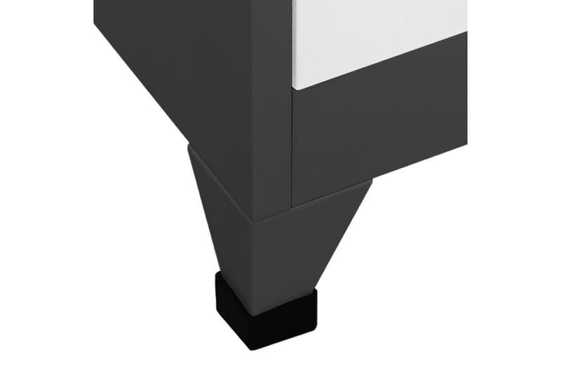 Förvaringsskåp antracit och vit 90x45x180 cm stål - Antracit - Skåp - Klädskåp & omklädningsskåp