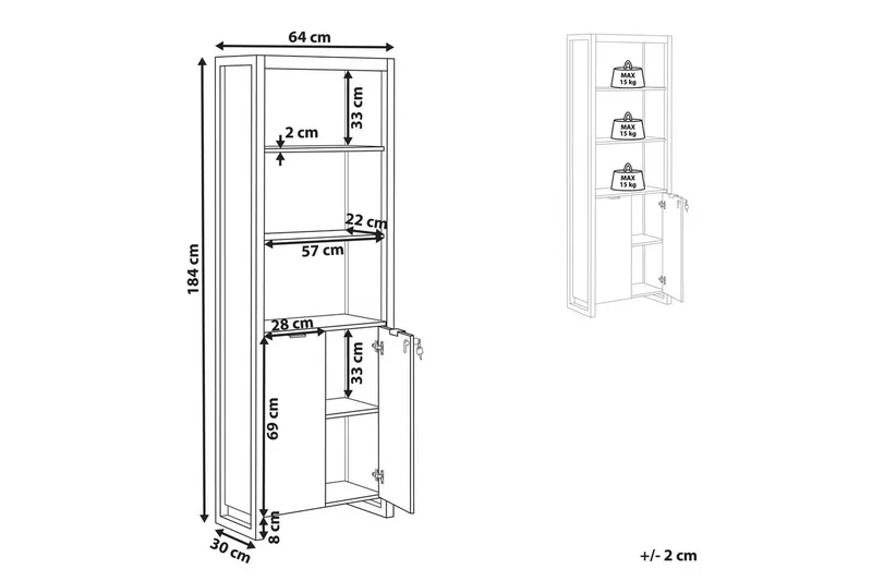 Bokhylla Johnson - Förvaring - Skåp - Förvaringsskåp - Nyckelskåp