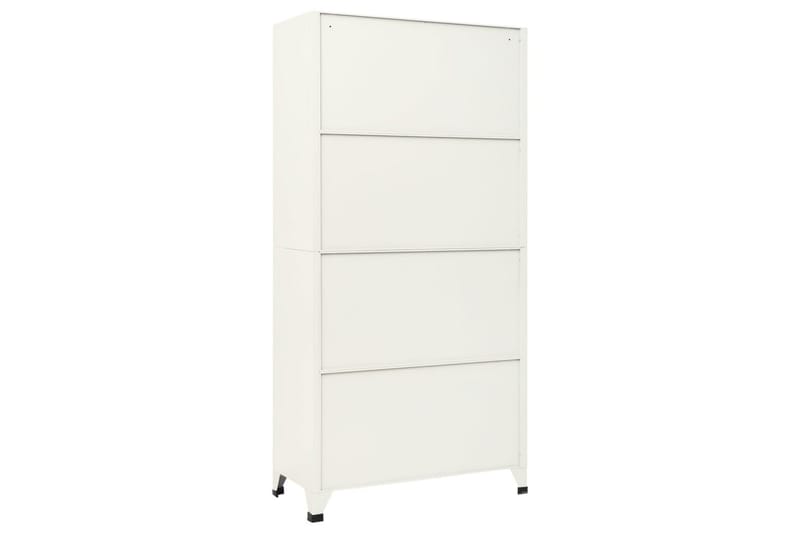 Förvaringsskåp grå och blå 90x45x180 cm stål - Grå - Förvaring - Skåp