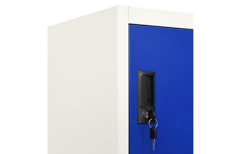 Förvaringsskåp grå och blå 90x45x180 cm stål - Grå - Skåp - Klädskåp & omklädningsskåp