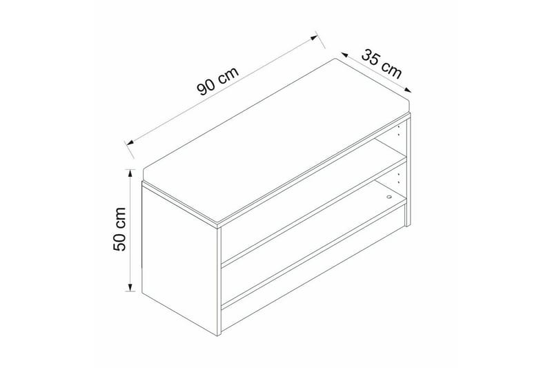 Hew Omklädningsskåp 90x35 cm - Valnöt - Förvaring - Skåp - Förvaringsskåp - Klädskåp & omklädningsskåp