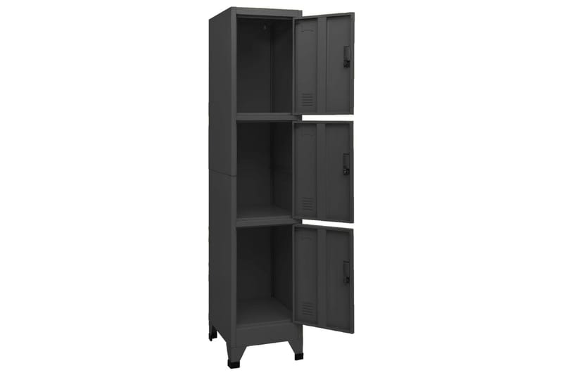 beBasic Förvaringsskåp antracit 38x45x180 cm stål - Förvaring - Skåp - Förvaringsskåp - Kontorsskåp - Dokumentskåp