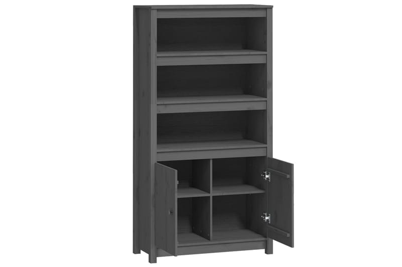 beBasic Förvaringsskåp grå 80x35x154 cm massiv furu - Förvaring - Skåp - Förvaringsskåp - Kontorsskåp - Dokumentskåp
