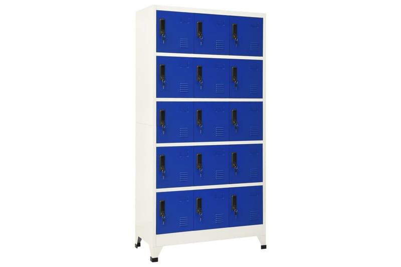 beBasic Förvaringsskåp grå och blå 90x40x180 cm stål - Förvaring - Skåp - Förvaringsskåp - Kontorsskåp - Dokumentskåp