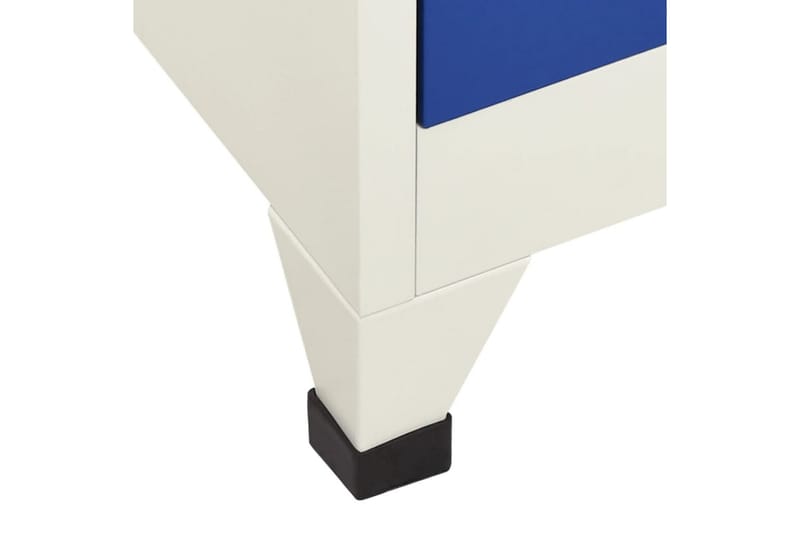 beBasic Förvaringsskåp grå och blå 90x40x180 cm stål - Dokumentskåp