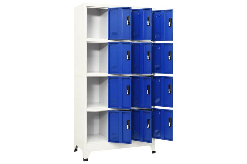 beBasic Förvaringsskåp grå och blå 90x45x180 cm stål - Förvaring - Skåp - Förvaringsskåp - Kontorsskåp - Dokumentskåp