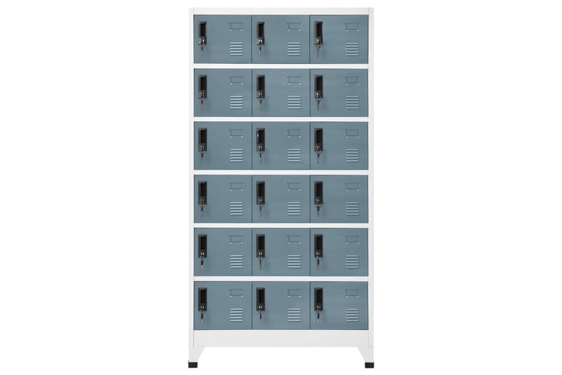 beBasic Förvaringsskåp ljusgrå och mörkgrå 90x40x180 cm stål - Förvaring - Skåp - Förvaringsskåp - Kontorsskåp - Dokumentskåp