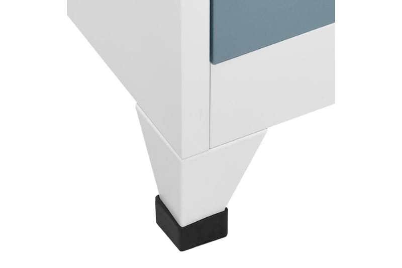 beBasic Förvaringsskåp ljusgrå och mörkgrå 90x40x180 cm stål - Dokumentskåp