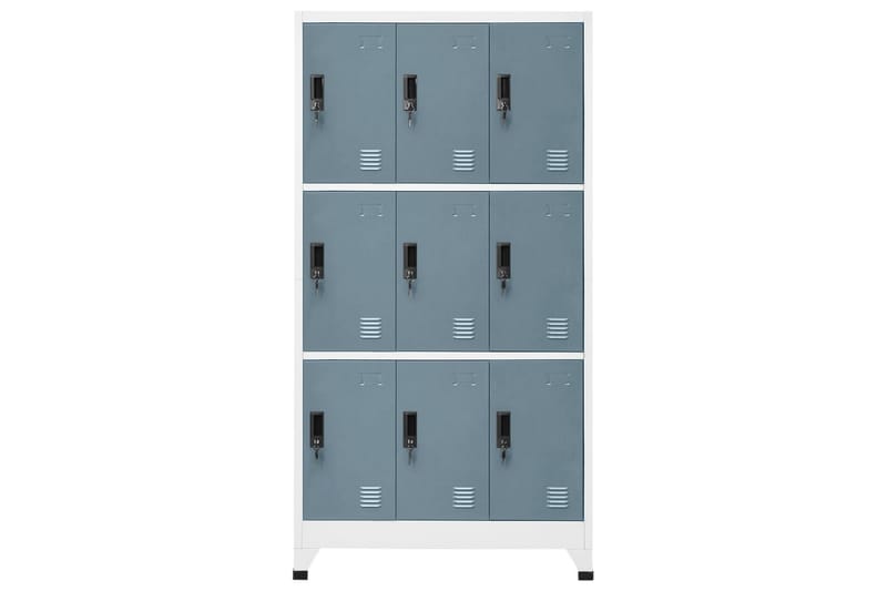 beBasic Förvaringsskåp ljusgrå och mörkgrå 90x45x180 cm stål - Förvaring - Skåp - Förvaringsskåp - Kontorsskåp - Dokumentskåp