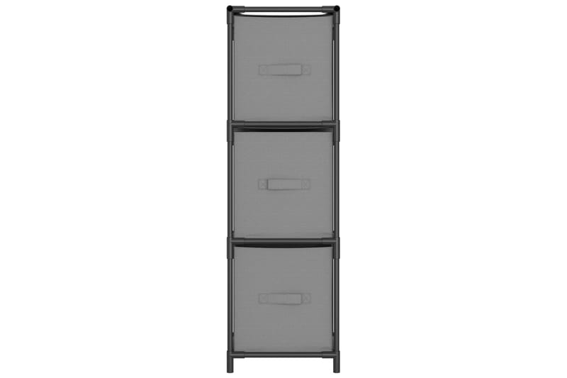 beBasic Förvaringsskåp med 3 tygkorgar grå 34x34x101 cm stål - Förvaring - Skåp - Förvaringsskåp - Kontorsskåp - Dokumentskåp