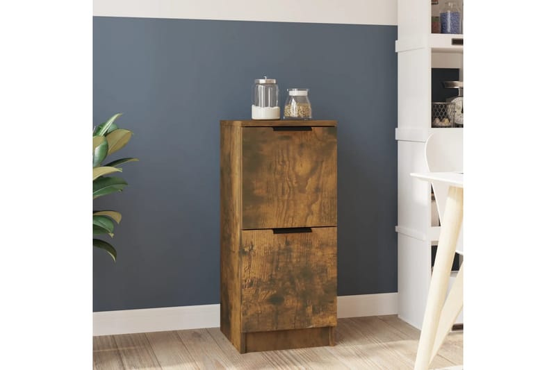 beBasic Förvaringsskåp rökfärgad ek 30x30x70 cm konstruerat trä - Förvaring - Skåp - Förvaringsskåp - Kontorsskåp - Dokumentskåp