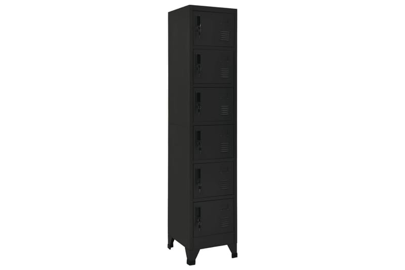 beBasic Förvaringsskåp svart 38x40x180 cm stål - Förvaring - Skåp - Förvaringsskåp - Kontorsskåp - Dokumentskåp