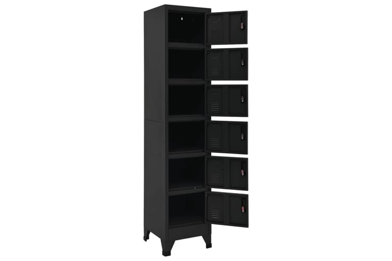 beBasic Förvaringsskåp svart 38x40x180 cm stål - Förvaring - Skåp - Förvaringsskåp - Kontorsskåp - Dokumentskåp