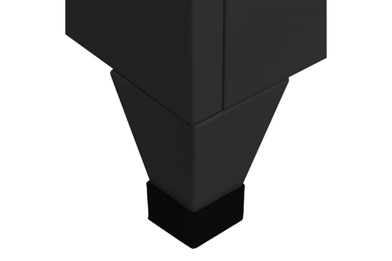 beBasic Förvaringsskåp svart 38x40x180 cm stål - Dokumentskåp