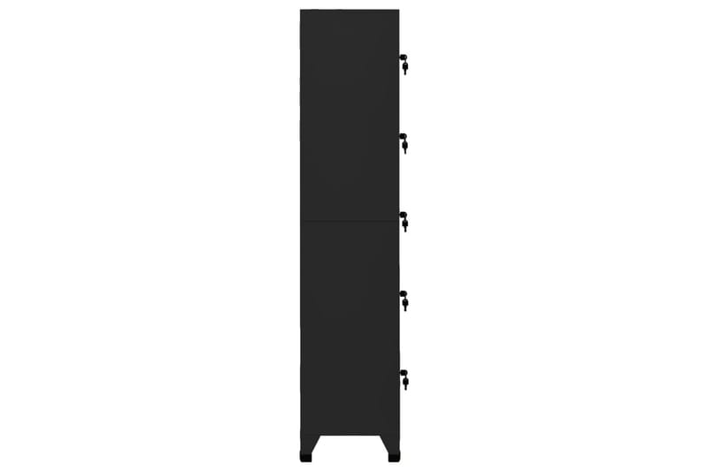 beBasic Förvaringsskåp svart 38x40x180 cm stål - Dokumentskåp
