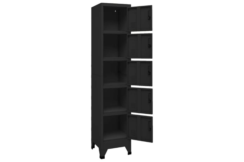beBasic Förvaringsskåp svart 38x40x180 cm stål - Förvaring - Skåp - Förvaringsskåp - Kontorsskåp - Dokumentskåp